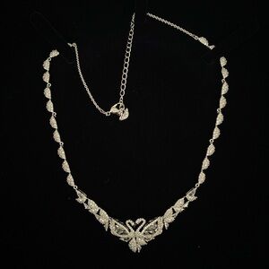 Swarovoski all around dancing swans necklace